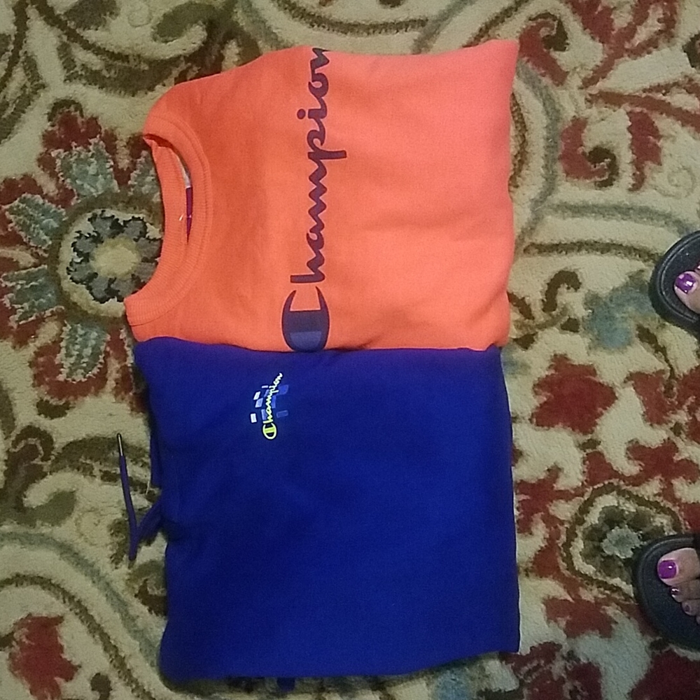 Two Champion Sweatshirts Size Medium